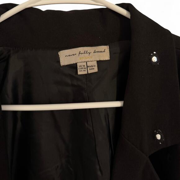 Black starry night mirror embellished blazer - Picture 3 of 4